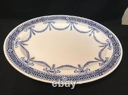 Wedgwood Pattern # X7692 Blue Ribbons Large Serving Platter 17 x 13