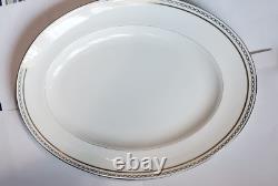 Wedgwood Vera Wang Serving Platter With Love Bone China 13.75 Gold Silver Trim