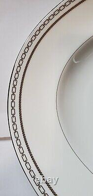 Wedgwood Vera Wang Serving Platter With Love Bone China 13.75 Gold Silver Trim