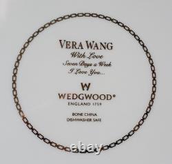 Wedgwood Vera Wang Serving Platter With Love Bone China 13.75 Gold Silver Trim