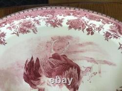 William James FarmYard Red Rooster Large Serving Platter 11 1/4 x 16 x 2