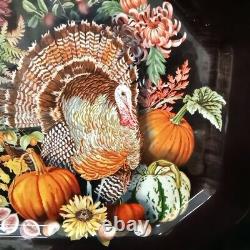 Williams Sonoma CALIFORNIA HARVEST PUMPKIN Turkey Platter 20 Inches