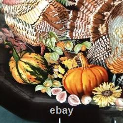 Williams Sonoma CALIFORNIA HARVEST PUMPKIN Turkey Platter 20 Inches