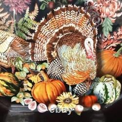 Williams Sonoma CALIFORNIA HARVEST PUMPKIN Turkey Platter 20 Inches